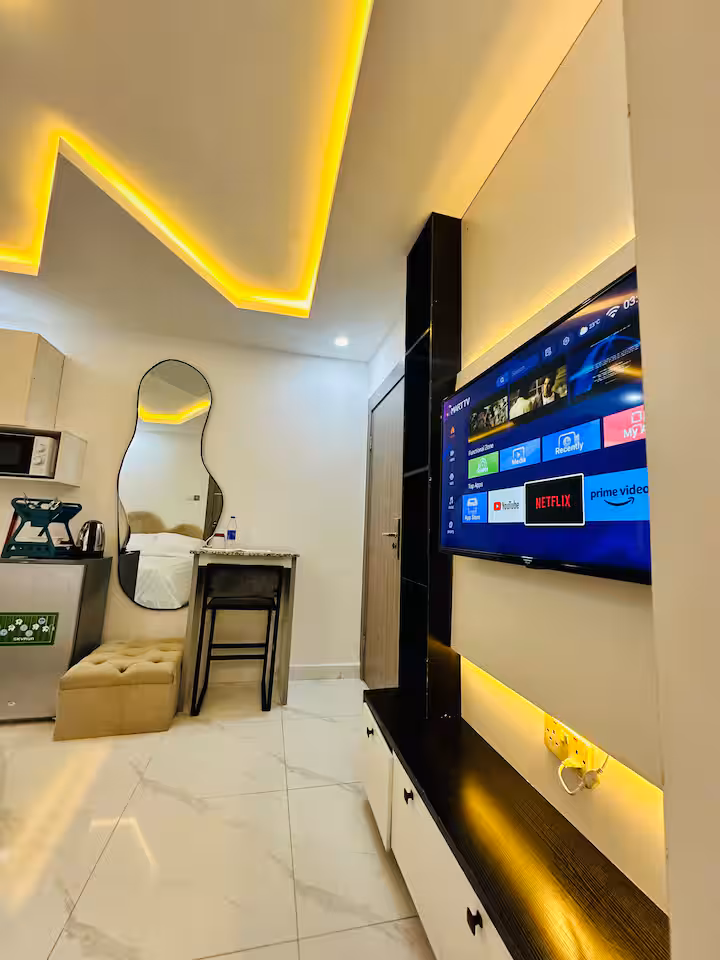 Cross-section view of an elegant sitting room